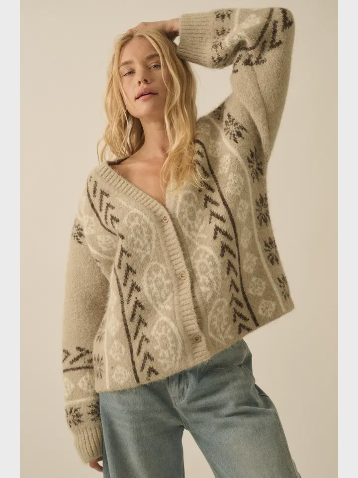 LT Mocha Button up sweater