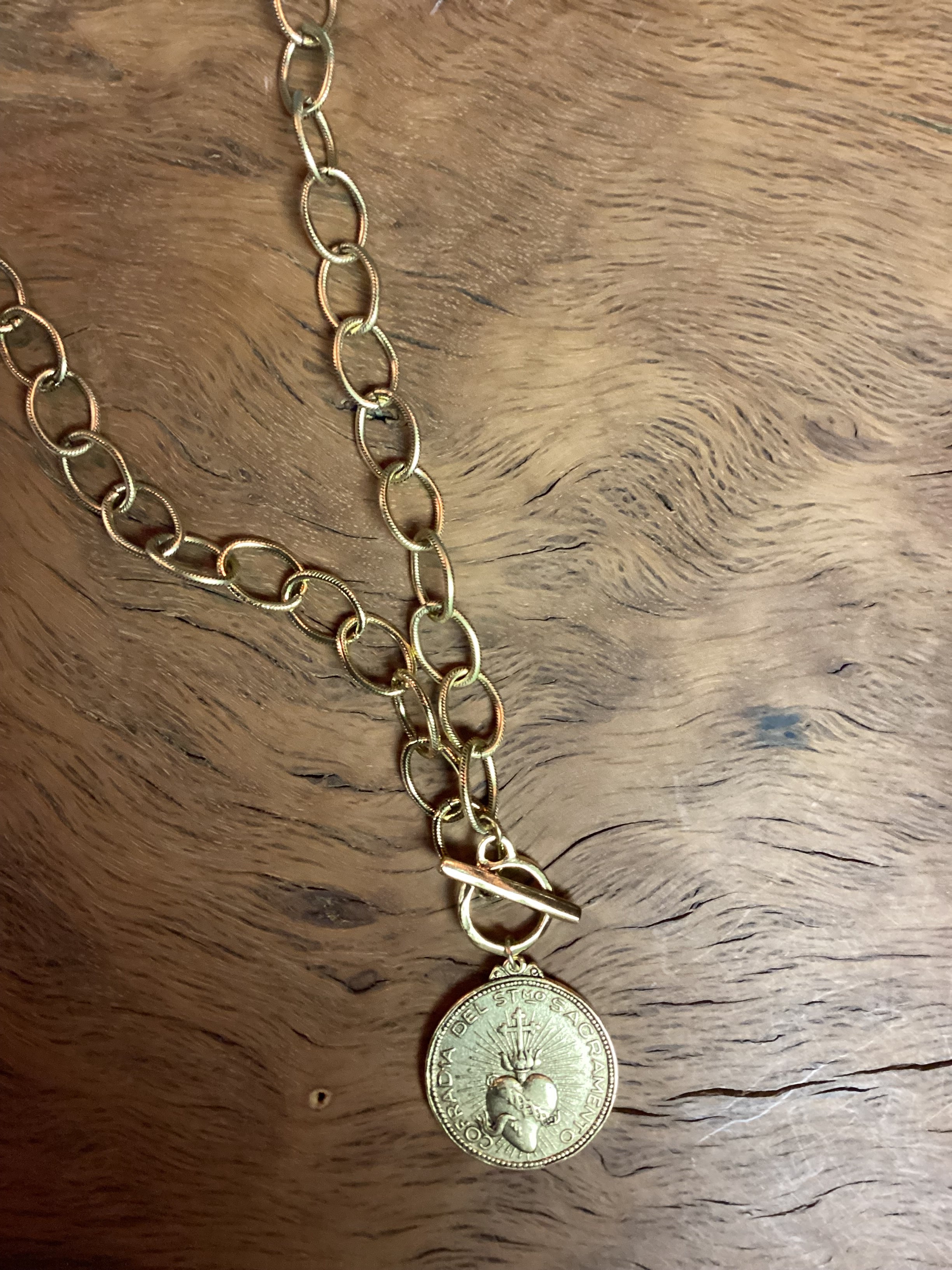 Antique sacred heart gold