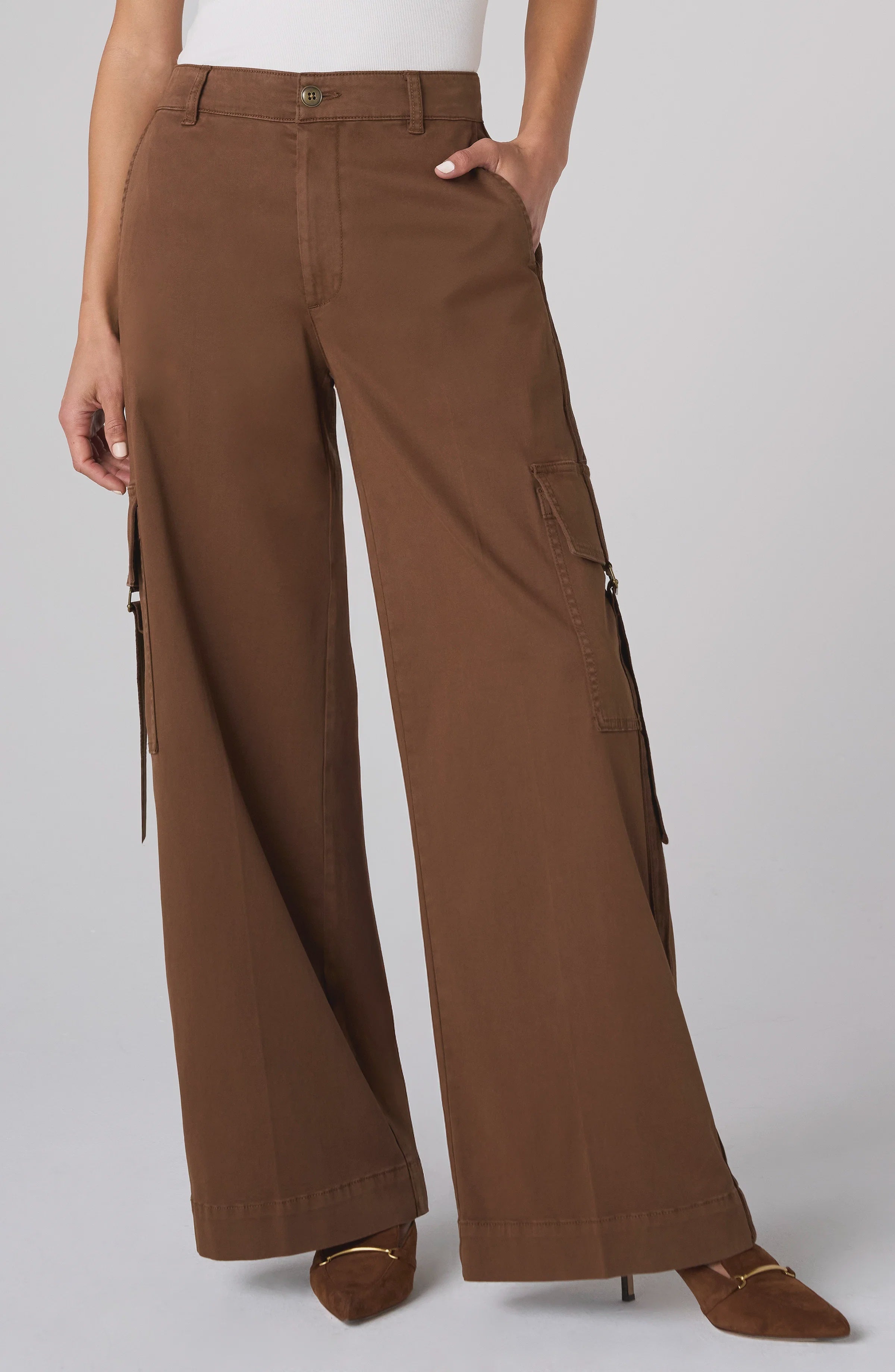 Cargo wide leg pants