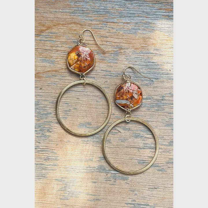 Janet Hoop Earrings Orange