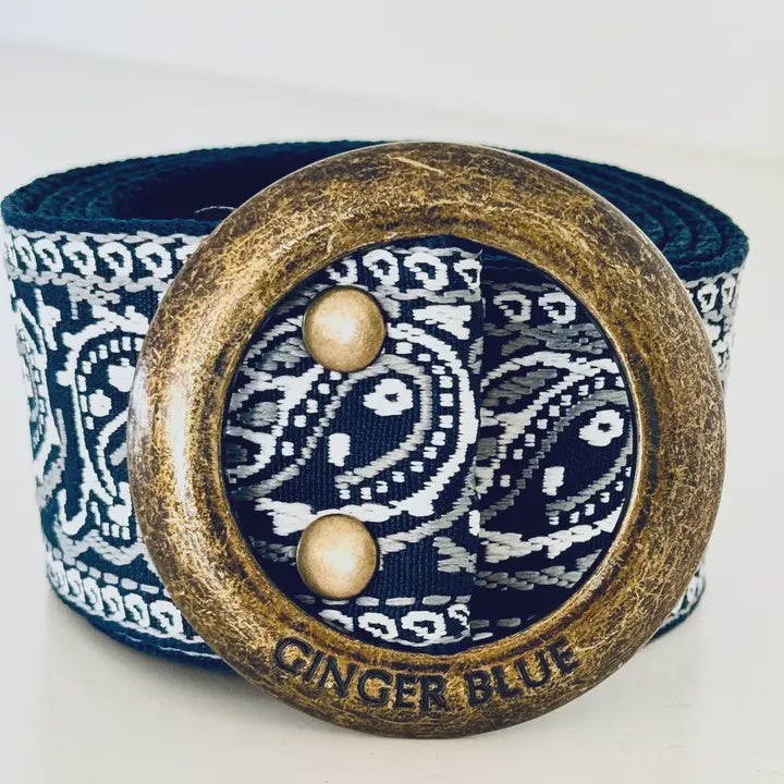 Paisley Navy Blue